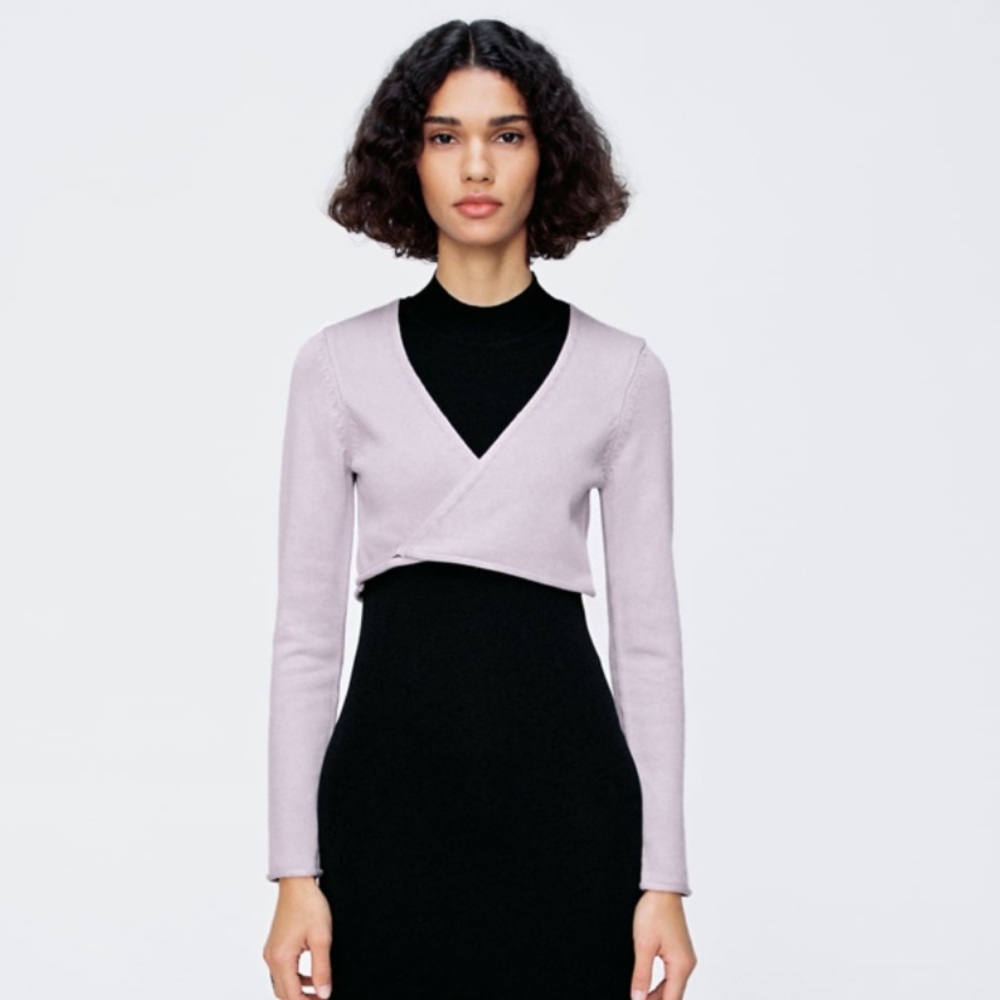 Zara knit cropped wrap top